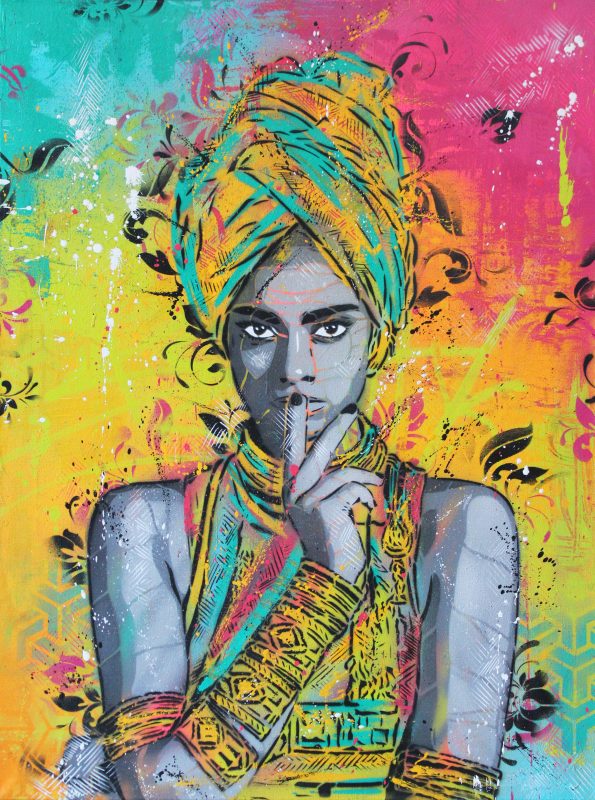 Leena Spray paint Street Art